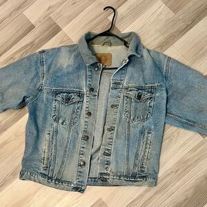 Distressed Jean jacket.